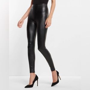 Express black faux leather leggings NWT medium